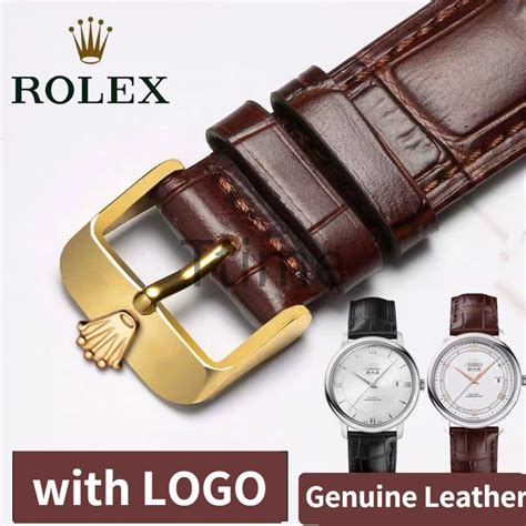 mens rolex brown leather strap|original rolex leather strap.